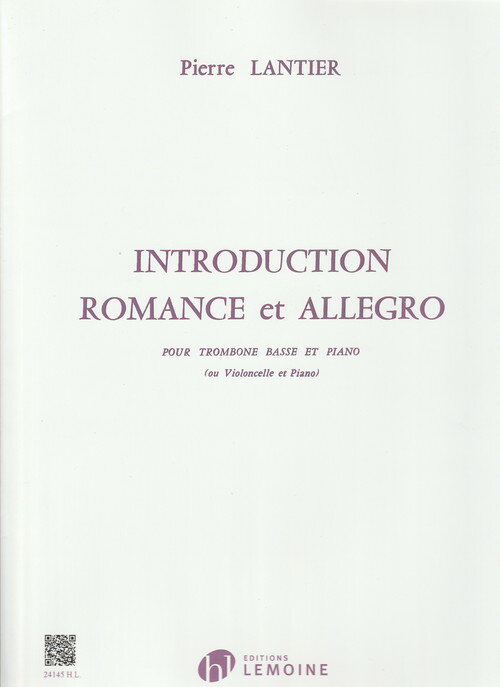Rakuten - (楽譜) 序奏、ロマンスとアレグロ / 作曲：ピエール・ランティエ (バス・トロンボーン＆ピアノ)