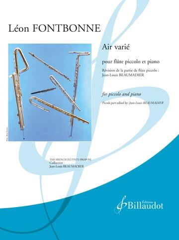 (楽譜) エア・ヴァリエ / 作曲：レオン・フォンボンヌ　改訂：ジャン＝ルイ・ボーマディエ (ピッコロ＆ピアノ)【※必ずページ内に記載の納期をご確認ください】