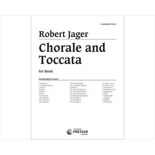 (楽譜) コラールとトッカータ / 作曲：ロバート・ジェイガー (吹奏楽)(コンデンスドスコアのみ)【※必ずページ内に記載の納期をご確認ください】