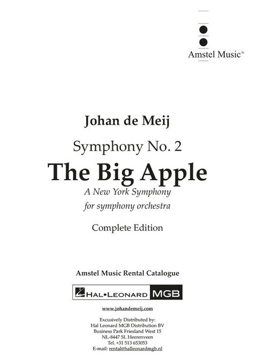 樂天商城 - (楽譜) 交響曲第2番「ビッグ・アップル」（完全版）（管弦楽版） / 作曲：ヨハン・デメイ (管弦楽/オーケストラ)(スコアのみ) 【※必ずページ内に記載の納期をご確認ください】