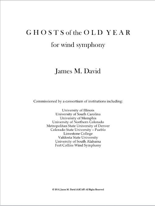 Rakuten - (楽譜) ゴースト・オブ・ジ・オールド・イヤー（過ぎ去りし年の亡霊） / 作曲：ジェイムズ・デヴィッド (吹奏楽)(スコア+パート譜セット)【※必ずページ内に記載の納期をご確認ください】