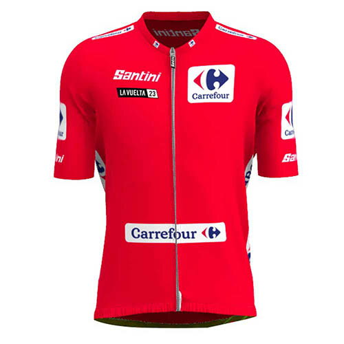 Santini サンティーニ メンズ サイクルジャージ La Vuelta Leader General 2023(Red) / 半袖 春・夏用 / ブエルタ・ア・エスパーニャ UCI ワールドツアー