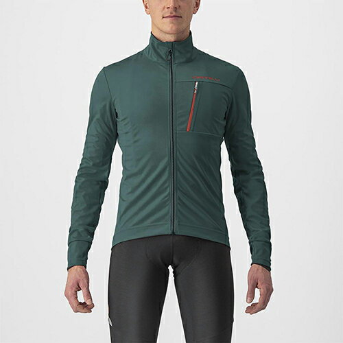 Castelli カステリ メンズ サイクルジャケット Castelli Go Goretex Jacket(RoverGreen/RedOrange) (長袖 防風 耐水 秋・冬)