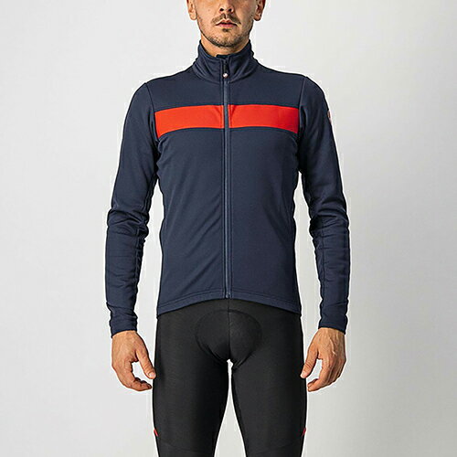 Castelli カステリ メンズ サイクル ジャケット Raddoppia 3 GoreTex Jacket(SavileBlue) / 長袖 防風 撥水 フリース 秋・冬