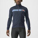 Castelli カステリ メンズ サイクルジャケット Mortirolo 6S(SavileBlue) / 長袖 防風 フリース 秋・冬