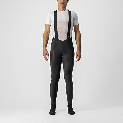 Castelli カステリ メンズ サイクルビブタイツ Sorpasso RoS Bib Tight(Black) / 防風 撥水 フリース 秋・冬