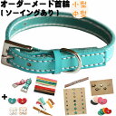 犬 首輪 革 皮 名入れ ネーム入り 特注 本革 オーダーメイド (ソーイングあり) 小型犬 中型犬 (耐荷重10kg迄) 革幅1.2/1.5cm 刻印 名前入...