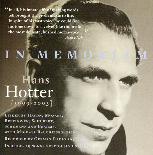 Hans Hotter - In Memoriam CD Ao yAՁz