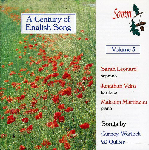 Gurney / Warlock / Quilter / Leonard / Veira - Century of English Song 3 CD アルバム 【輸入盤】