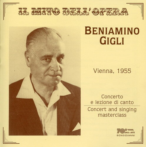 Beniamino Gigli - Singing Master Class CD アルバム 【輸入盤】