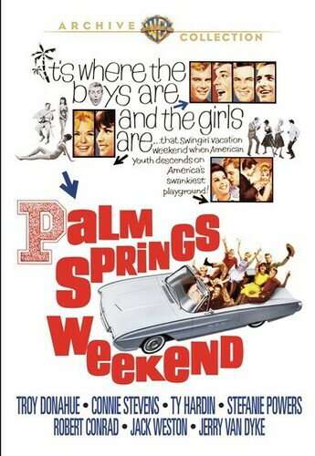 ◆タイトル: Palm Springs Weekend◆現地発売日: 2017/10/31◆レーベル: Warner Archives◆その他スペック: オンデマンド生産盤*/モノラル音声*フォーマットは基本的にCD-R等のR盤となります。 輸入盤DVD/ブルーレイについて ・日本語は国内作品を除いて通常、収録されておりません。・ご視聴にはリージョン等、特有の注意点があります。プレーヤーによって再生できない可能性があるため、ご使用の機器が対応しているか必ずお確かめください。詳しくはこちら ◆収録時間: 100分※商品画像はイメージです。デザインの変更等により、実物とは差異がある場合があります。 ※注文後30分間は注文履歴からキャンセルが可能です。当店で注文を確認した後は原則キャンセル不可となります。予めご了承ください。In an earlier time, East Coast spring break pleasure seekers overran Fort Lauderdale. And for Easter Week West, busloads of teens would converge on California's desert playground for a wild Palm Springs Weekend.Troy Donahue headlines this romp as Jim Munroe, captain of the West's #1 college basketball team, in town with his buddies for a fast-break frolic of fun, sun and romance. Jim meets true love Bunny (Stefanie Powers) at a record store. Gail (Connie Stevens) falls for the wrong guy (Robert Conrad) but emerges with reputation unsullied thanks to Stretch (Ty Hardin). Team nerd Biff (Jerry Van Dyke) finds he doesn't need the romance machine he's invented when the real thing (Zeme North) comes along. And Coach Campbell (Jack Weston) puts on a full-court press to win Naomi (Carole Cook). Join in on this zingy spring fling!Palm Springs Weekend DVD 【輸入盤】