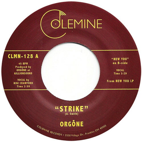 Orgone - Strike / New You レコード (7inchシングル)