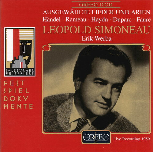 Haydn / Rameau / Duparc / Faure / Simoneau - Songs: Salzburger Liederabend CD Ao yAՁz