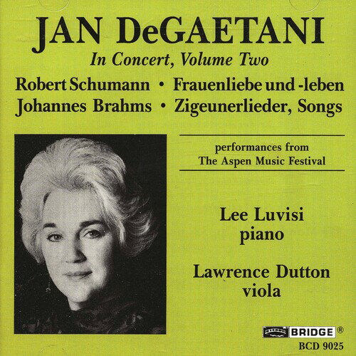 Schumann / Brahms / Degaetani / Luvisi - Jan Degaetani in Concert 2 CD Ao yAՁz