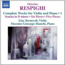 Respighi / Bernecoli / Bianchi - Complete Works for Violin ＆ Piano 1 CD アルバム 【輸入盤】