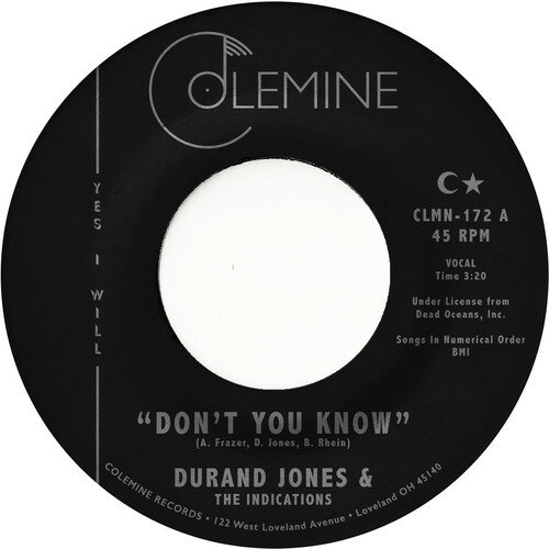 Durand Jones ＆ The Indications - Don't You Know レコード (7inchシングル)