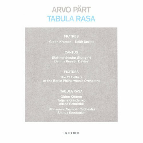 【取寄】Arvo Part - Tabula Rasa CD アルバム 【輸入盤】