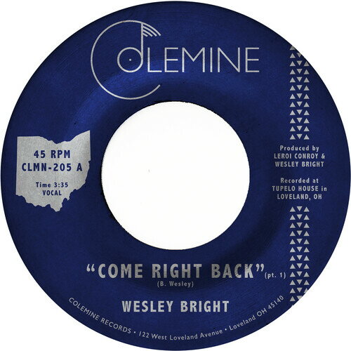 ◆タイトル: Come Right Back◆アーティスト: Wesley Bright◆現地発売日: 2022/03/18◆レーベル: Colemine RecordsWesley Bright - Come Right Back レコード (7inchシングル)※商品画像はイメージです。デザインの変更等により、実物とは差異がある場合があります。 ※注文後30分間は注文履歴からキャンセルが可能です。当店で注文を確認した後は原則キャンセル不可となります。予めご了承ください。[楽曲リスト]1.1 Come Right Back (Pt. 1) 1.2 Come Right Back (Pt. 2)Ohio's sweetest soul singer Mr. Wesley Bright has returned with a new ear-worm called Come Right Back. This family man, entrepreneur, and beekeeper came down to Loveland and to produce some tracks with Leroi Conroy in a more minimal, hard hitting manner. The track started off with a Wu-Tang reference and then eventually evolved into a massive 7 minute soul jam featuring strings and horns arranged by Wesley himself.