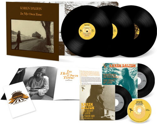 ◆タイトル: In My Own Time - 50th Anniversary Super Deluxe Edition◆アーティスト: Karen Dalton◆アーティスト(日本語): カレンダルトン◆現地発売日: 2022/04/01◆レーベル: Light in the Attic◆その他スペック: 180グラム/ブックレット付き/ボーナスCD/リマスター版カレンダルトン Karen Dalton - In My Own Time - 50th Anniversary Super Deluxe Edition LP レコード 【輸入盤】※商品画像はイメージです。デザインの変更等により、実物とは差異がある場合があります。 ※注文後30分間は注文履歴からキャンセルが可能です。当店で注文を確認した後は原則キャンセル不可となります。予めご了承ください。[楽曲リスト]1.1 Something On Your Mind 1.2 When a Man Loves A Woman 1.3 In My Own Dream 1.4 Katie Cruel 1.5 How Sweet It Is 1.6 In A Station 1.7 Take Me 1.8 Same Old Man 1.9 One Night of Love 1.10 Are You Leaving For The Country 1.11 Something On Your Mind (Alternate Take) 1.12 In My Own Dream (Alternate Take) 1.13 Katie Cruel (Alternate Take) 1.14 One Night Of Love - Live at Beat Club Germany, April 21, 1971 1.15 Take Me - Live at Beat Club, Germany, April 21, 1971 1.16 Something On Your Mind - Live at The Montreux Golden Rose Pop Festival, May 1, 1971 1.17 Blues On The Ceiling - Live at The Montreux Golden Rose Pop Festival, May 1, 1971 1.18 Are You Leaving For The Country - Live at The Montreux Golden Rose Pop Festival, May 1, 1971 1.19 One Night Of Love - Live at The Montreux Golden Rose Pop Festival, May 1, 1971Karen Dalton's 1971 album, In My Own Time, stands as a true masterpiece by one of music's most mysterious, enigmatic, and enduringly influential artists. Light in the Attic is honored to celebrate the 50th anniversary of In My Own Time with the definitive edition of this monumental classic. Featuring Dalton's interpretations of songs like Are You Leaving for the Country, When a Man Loves a Woman, Katie Cruel, and her posthumously recognized signature performance, Something On Your Mind, will be available in a variety of formats, including a bonus-filled, 50th anniversary Super Deluxe Edition, which expands exponentially upon Light in the Attic's 2006 reissue of the album, co-produced by Nicholas Hill. The 50th Anniversary Super-Deluxe Edition features the newly remastered (2021) In My Own Time album, presented on three sides of 45-RPM, 180-gram vinyl pressed at Record Technology Inc. (RTI), with the fourth side showcasing alternate takes from the album sessions. The Super Deluxe package also includes the previously unreleased audio from her rare, captivating performance, Live at The Montreux Golden Rose Pop Festival, May 1st, 1971. This is the first time this audio has been made available in any physical format - presented on 180-gram 12-inch vinyl, pressed at Third Man Record Pressing, and featuring a stunning etching of Dalton by acclaimed artist Jess Rotter on the B-Side. Accompanying the bonus record is a replica playbill from The Montreux Golden Rose Pop Festival, 1971, meticulously arranged and compiled from vintage source material by Darryl Norsen. In addition to the bonus 12, the set contains a CD of all tracks included in the package and two 7-inch singles, featuring previously-unreleased live recordings captured at Germany's Beat Club in 1971, both pressed at Third Man Record Pressing and housed in tip-on jackets. All audio has been newly remastered by Dave Cooley, while lacquers were cut by Phil Rodriguez at Elysian Masters. A 20-page booklet-featuring rarely seen photos, liner notes from musician and writer Lenny Kaye, and contributions from Nick Cave and Devendra Banhart-rounds out the package, which comes housed in a special trifold jacket, individually foil-stamped and numbered in a strictly limited worldwide edition of 2,000 copies. All orders of the Super Deluxe Edition (from LightInTheAttic. Net and Karen-Dalton. #com) will include an 18x24 fold-out movie poster of the acclaimed documentary film Karen Dalton: In My Own Time, illustrated by artist Matt McCormick. Directed by Robert Yapkowitz and Richard Peete and executive produced by Light in the Attic, Wim Wenders and Delmore Recording Society, the film chronicles the life, music, and legacy of Dalton and features interviews with family, friends, collaborators, and a variety of artists, including Peter Walker, Nick Cave, and country singer Lacy J. Dalton. Angel Olsen lends her voice to the film as the principle narrator, reading aloud from Dalton's personal journal. The Oklahoma-raised Karen Dalton (1937-1993) brought a range of influences to her work. As Lenny Kaye writes in the liner notes, one can hear the jazz of Ella Fitzgerald and Billie Holiday, the immersion of Nina Simone, the Appalachian keen of Jean Ritchie, [and] the R&B and country that had to seep in as she made her way to New York. ' Armed with a long-necked banjo and a 12-stringed guitar, Dalton set herself apart from her peers with her distinctive, world-weary vocals. In the early '60s, she became a fixture in the Greenwich Village folk scene, interpreting traditional material, blues standards, and the songs of her contemporaries, including Tim Hardin, Fred Neil, and Richard Tucker, whom she later married. Bob Dylan, meanwhile, was instantly taken with her artistry. My favorite singer in the place was Karen Dalton, he recalled in Chronicles: Volume One (Simon & Schuster, 2004). Karen had a voice like Billie Holiday and played the guitar like Jimmy Reed. Those who knew Dalton understood that she was not interested in bowing to the whims of the record industry. On stage, she rarely interacted with audience members. In the studio, she was equally as uncomfortable with the recording process. Her 1969 debut, It's So Hard to Tell Who's Going To Love You The Best, reissued by Light in the Attic in 2009, was captured on the sly when Dalton assumed that she was rehearsing songs. When Woodstock co-promoter Michael Lang approached Dalton about recording a follow-up for his new imprint, Just Sunshine, she was dubious, to say the least. The album would have to be made on her own terms, in her own time. That turned out to be a six-month period at Bearsville Studios in Woodstock, NY. Producing the album was bassist Harvey Brooks, who played alongside Dalton on It's So Hard to Tell Who's Going To Love You The Best. Brooks, who prided himself on being simple, solid and supportive, understood Dalton's process, but was also willing to offer gentle encouragement, and challenge the artist to push her creative bounds. I tried to present her with a flexible situation, he told Kaye. I left the decisions to her, to determine the tempo, feel. She was very quiet, and I brought all of it to her; if she needed more, I'd present options. Everyone was sensitive to her. She was the leader. Dalton, who rarely performed her own compositions, selected a range of material to interpret-from traditionals like Katie Cruel and Same Old Man to Paul Butterfield's In My Own Dream and Richard Tucker's Are You Leaving For The Country. She also expanded upon her typical repertoire, peppering in such R&B hits as When a Man Loves a Woman and How Sweet It Is. In a departure from her previous LP, Dalton's new recording offered fuller, more pop-forward arrangements, featuring a slew of talented studio musicians. While '70s audiences may not have been ready for Dalton's music, a new generation was about to discover her work. In the decades following her death, a slew of artists would name Karen Dalton as an influence, including Lucinda Williams, Joanna Newsom, Nick Cave, Angel Olsen, Devendra Banhart, Sharon Van Etten, Courtney Barnett, and Adele. In the recent acclaimed film documentary Karen Dalton: In My Own Time, Cave muses on Dalton's unique appeal: There's a sort of demand made upon the listener, he explains. Whether you like it or not, you have to enter her world. And it's a despairing world. Peter Walker, who also appears in the film, elaborates on this idea: If she can feel a certain way in her music and play it in such a way that you feel that way, then that's really the most magical thing [one] can do. He adds, She had a deep and profound and loving soul... you can hear it in her music.