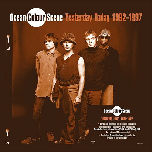 オーシャンカラーシーン Ocean Colour Scene - Yesterday Today 1992-1997 - 5LP Boxset on 140-Gram Blue, Orange ＆ Red Colored Vinyl LP レコード 【輸入盤】