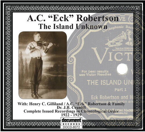 ◆タイトル: The Island Unknown◆アーティスト: a.C.(Eck) Robertson◆現地発売日: 2024/01/19◆レーベル: Documenta.C.(Eck) Robertson - The Island Unknown CD アルバム 【輸入盤】※商品画像はイメージです。デザインの変更等により、実物とは差異がある場合があります。 ※注文後30分間は注文履歴からキャンセルが可能です。当店で注文を確認した後は原則キャンセル不可となります。予めご了承ください。[楽曲リスト]