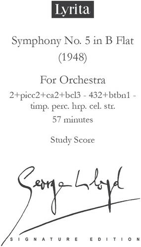 George Lloyd - Lloyd: Symphony No. 5 - Study Score CD アルバム 【輸入盤】