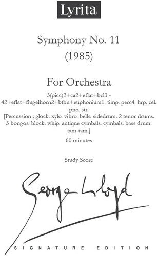 George Lloyd - Lloyd: Symphony No. 11 - Study Score CD アルバム 【輸入盤】