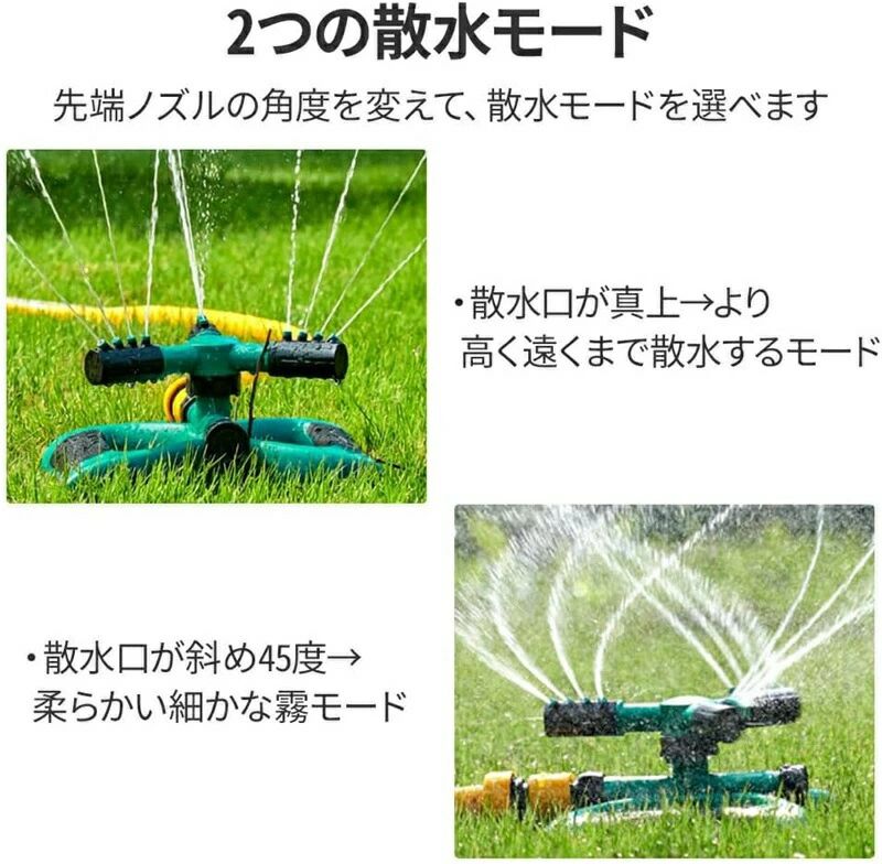 CHAKU LOVE　園芸用スプリンクラー 回転式スプリンクラー ミストシャワー 芝生 散...