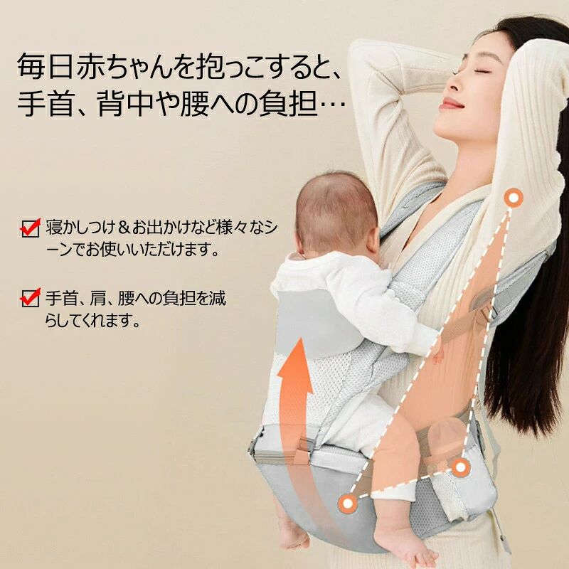 CHAKU LOVE 抱っこ紐 ヒップシート 抱っこひも だっこひも おすすめ 新生児~3歳 ベビーキャリア ベビービョルン おんぶ紐 6way コッ 2