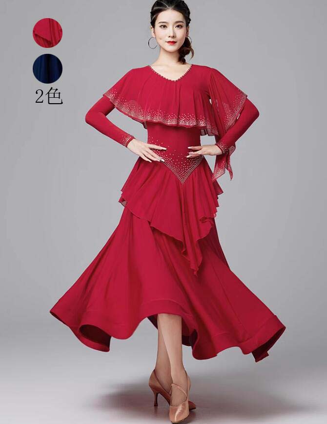 ご来店いただいて誠にありがとうございます。 ★セット内容：ドレス ★素材：ポリエステル、その他 ★付属品：なし ★季節：春夏秋冬 ★サイズ（cm）： サイズ表をご参考ください キーワード： ダンスウェア 練習着 レッスンウェア 社交ダンス ...