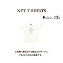 Robot135NFT Tシャツ wearable社オリジナル ビッグTシャツ ジム ヨガ ランニング ダンス 白 ロゴ 吸水速乾 ゆったり スポーツウェア 子供が描いた絵 デザイン ロボット