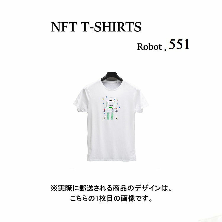 Robot551 NFT Tシャツ wearable社オリジナル ビッグTシャツ ジム ヨガ ランニング ダンス 白 ロゴ 吸水速乾 ゆったり スポーツウェア ..