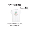 Robot218 NFT Tシャツ wearable社オリジナル ビッグTシャツ ジム ヨガ ランニング ダンス 白 ロゴ 吸水速乾 ゆったり スポーツウェア 子供が描いた絵 デザイン ロボット ユニセックス