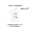 Robot317 NFT Tシャツ wearable社オリジナル ビッグTシャツ ジム ヨガ ランニング ダンス 白 ロゴ 吸水速乾 ゆったり スポーツウェア 子供が描いた絵 デザイン ロボット ユニセックス