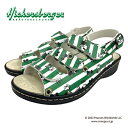 スヌーピー テニスグリーン サンダル レディース Hickersberger ヒッカースバーガー 室内外兼用ハーブサンダル 5102 テニス グリーン 室内 室...