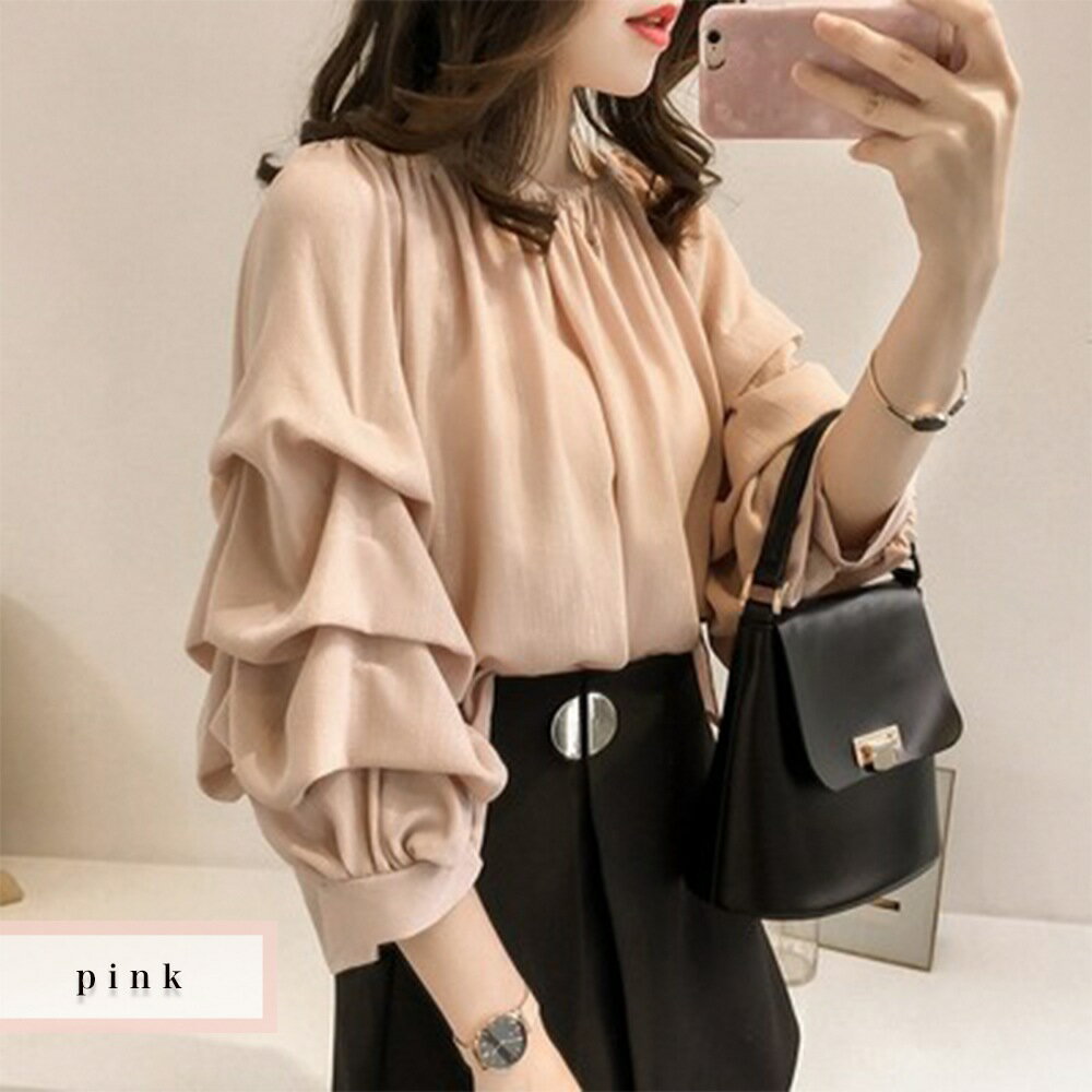 3-Quarter Sleeves - 【＼クーポン利用で20%OFF!／】 ブラウス レディース バルーンブラウス カットソー おしゃれ レース 人気 フリル フォーマル シフォン 大きいサイズ 薄手 オフィス 白 シャツ 事務服 夏 ノーアイロン スーツ 春 Tシャツ 50代 カジュアル ブランド