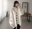 カーディガン レディース ジャケット ウール 丸首 ゆったり ニット 春 大きいサイズ 暖かい 長袖 ケーブル Vネック おしゃれ 厚手 冬 黒 オフィス 人気...