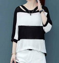 Tシャツ レディース ゆったり カジュアル ティーシャツ おしゃれ 無地 かわいい 7分袖 Vネック 大人 トレーナー 春 半袖 ジム ブラウス スポーツ 5分...