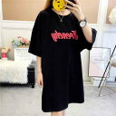 Tシャツ レディース 無地 ジム 半袖 春 夏 ゆったり Vネック 涼しい ブラウス コーデ シャツ カジュアル 薄手 おしゃれ 人気 ロング 40代 ロゴ 7...