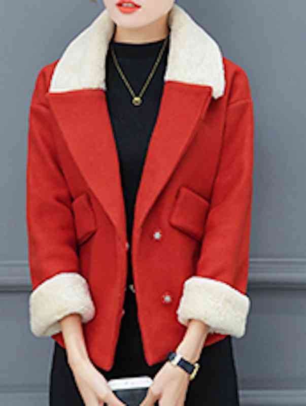 Turn-Down Collar Coat - チェスターコート レディース 英国 服 ブランド 冬 秋 ロングコート コート 軽い アウター 細身 チェック 暖かい ロング 50代 ステンカラーコート 40代 ダブル 着こなし ショート丈 トレンチコート 大きいサイズ キャメル 人気 春 ショート ブランド tps-1131