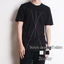 Tシャツ メンズ ステッチデザインTシャツ 肌着 スポーツ インナー 40代 オシャレ ポリエステル 人気 カジュアル ゆったり ワッフル ブラック Vネック 綿 おすすめ 薄手 ブランド ジャケット 涼しい コットン ティーシャツ 半袖 春 ロング 夏 おしゃれ 7分袖 シャツ