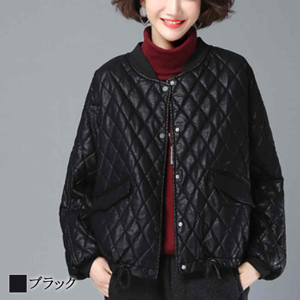 【＼クーポン利用で20%OFF!／】 ライダースジャケット レディース キルティングエコレザー レザージャケット ショット ライダース ジャケット 秋 着こなし 革ジャン 30代 ブランド 春 サイズ スエード 50代 20代 ブルゾン レザー 冬 革 おしゃれ アウター