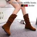 TOKYO SIC(トウキョウシック)で買える「タイムセール SALE 在庫処分セール ロングブーツ レディース フェイクスエードミドルブーツ 防寒 歩きやすい 秋 大きいサイズ 防水 ぺたんこ 暖かい レザー ジョッキーブーツ 春 ショートブーツ ムートンブーツ 編み上げ 疲れない ローヒール スエード ワイド ストレッチ」の画像です。価格は3,480円になります。