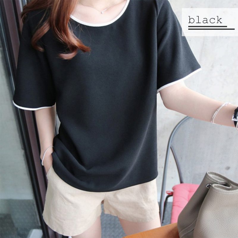Tシャツ レディース ゆったり無地Tシャツ コーデ ブラウス ブランド ロング 薄手 半袖 かわいい 涼しい 大人 ブラック カジュアル ティーシャツ Vネック 7分袖 トレーナー 無地 人気 春 シャツ ジム 夏 ロゴ おしゃれ ゆったり スポーツ 40代 5分袖 カットソー