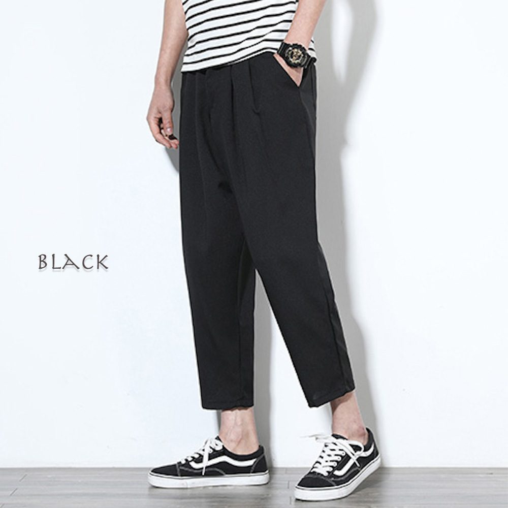 【＼クーポン利用で20%OFF!／】 ストレートパンツ メンズ クロップドテーパードパンツ ウェーブ チノパン ワイドパンツ 9分丈 春 きれいめ フレアパンツ ゆったり ルーズフィット ズボン 裏地 黒 おすすめ 夏 あったか セール センタープレス ブランド あったかパンツ