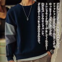 【\クーポン利用で20%OFF!/】 トレーナー メンズ バイカラートレーナー ゴルフ 暖かい 人気 ビッグシルエット 春 Tシャツ 大きいサイズ スポーツ ス...