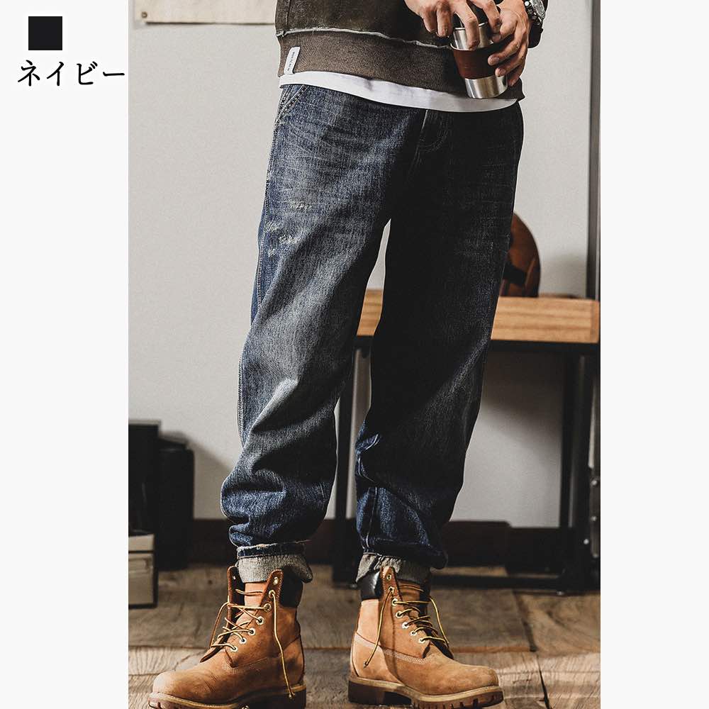 【＼クーポン利用で20%OFF!／】 ジーンズ メンズ ルーズデニムパンツ オーバー スキニーデニム かっこいい ジョガー テーパード 黒 デニムパンツ おすすめ あったか ブランド ジーパン 防風 スキニー ストレッチ ストレート パンツ 秋 ゆったり 夏 デニム 冬 weartech-10090723 TOKYO SIC(トウキョウシック) サンプル画像3
