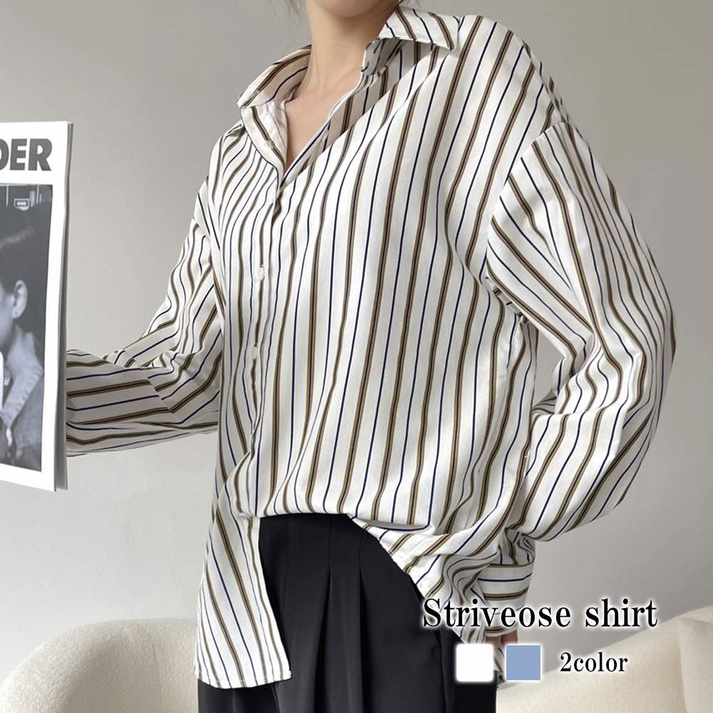 シャツ レディース ストライプルーズシャツ 麻 カジュアル ブランド 長袖 ロゴ 暖かい ポロシャツ 秋 しわになりにくい 厚手 大人 ブラウス 襟付き 冬 ランニング スポーツ 事務服 カットソー おしゃれ トップス 春 Tシャツ かわいい ゆったり オフィス 形態安定