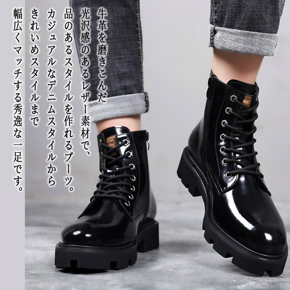 Other - 【＼クーポン利用で20%OFF!／】 ブーツ メンズ レースアップレザーブーツ フロント ワーク セット 靴 滑らない 完全 春 軽い 幅広 モード 黒 冬 大人 革 ジッパー 防寒 防水 スエード ブランド ブーツファスナー 暖かい 人気 レザー 本革 夏 サイドジップ シューズ