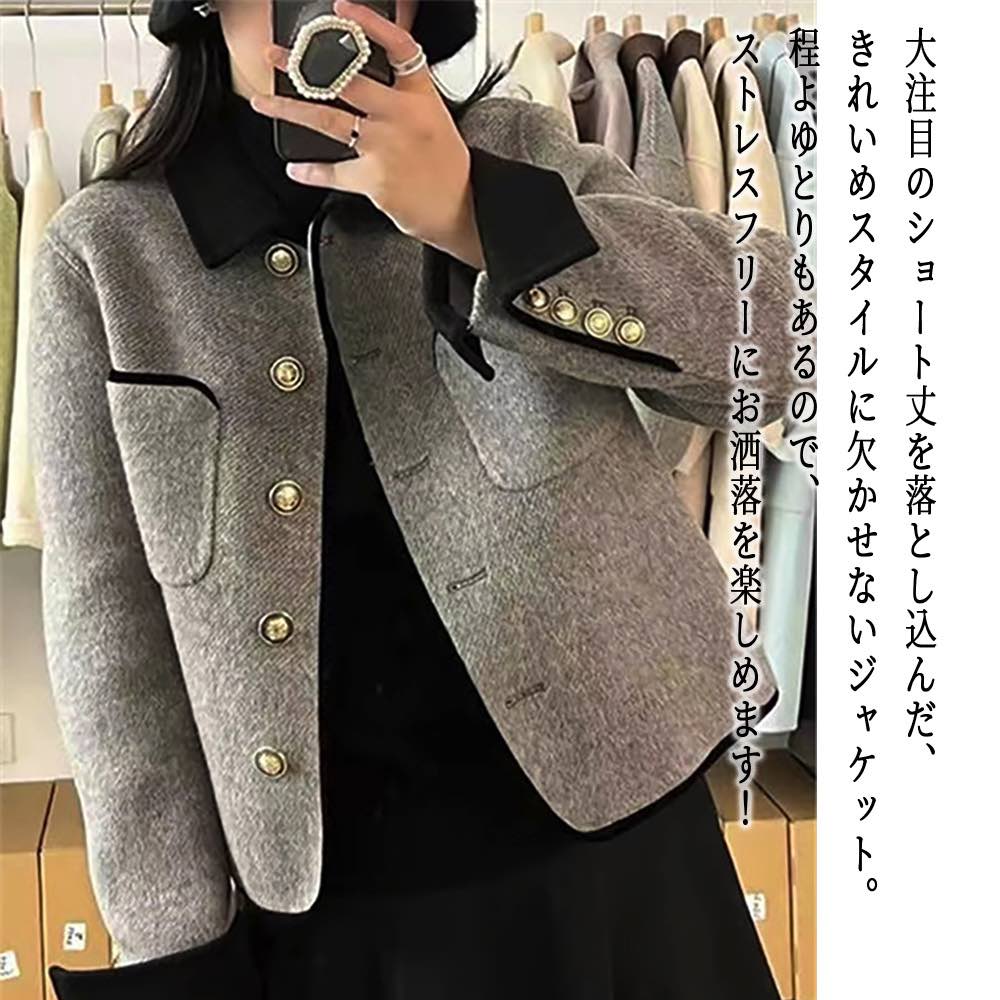 Other - 【＼クーポン利用で20%OFF!／】 ステンカラーコート レディース 金ボタンショートジャケット ロングコート トレーナー 春 丈 アウター 人気 コート 冬 ショート丈 チェスターコート ミドル 大人 大きいサイズ 厚手 50代 ウール 40代 トレンチコート 秋